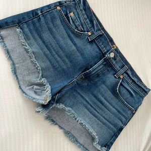 7 for all mankind womens denim shorts